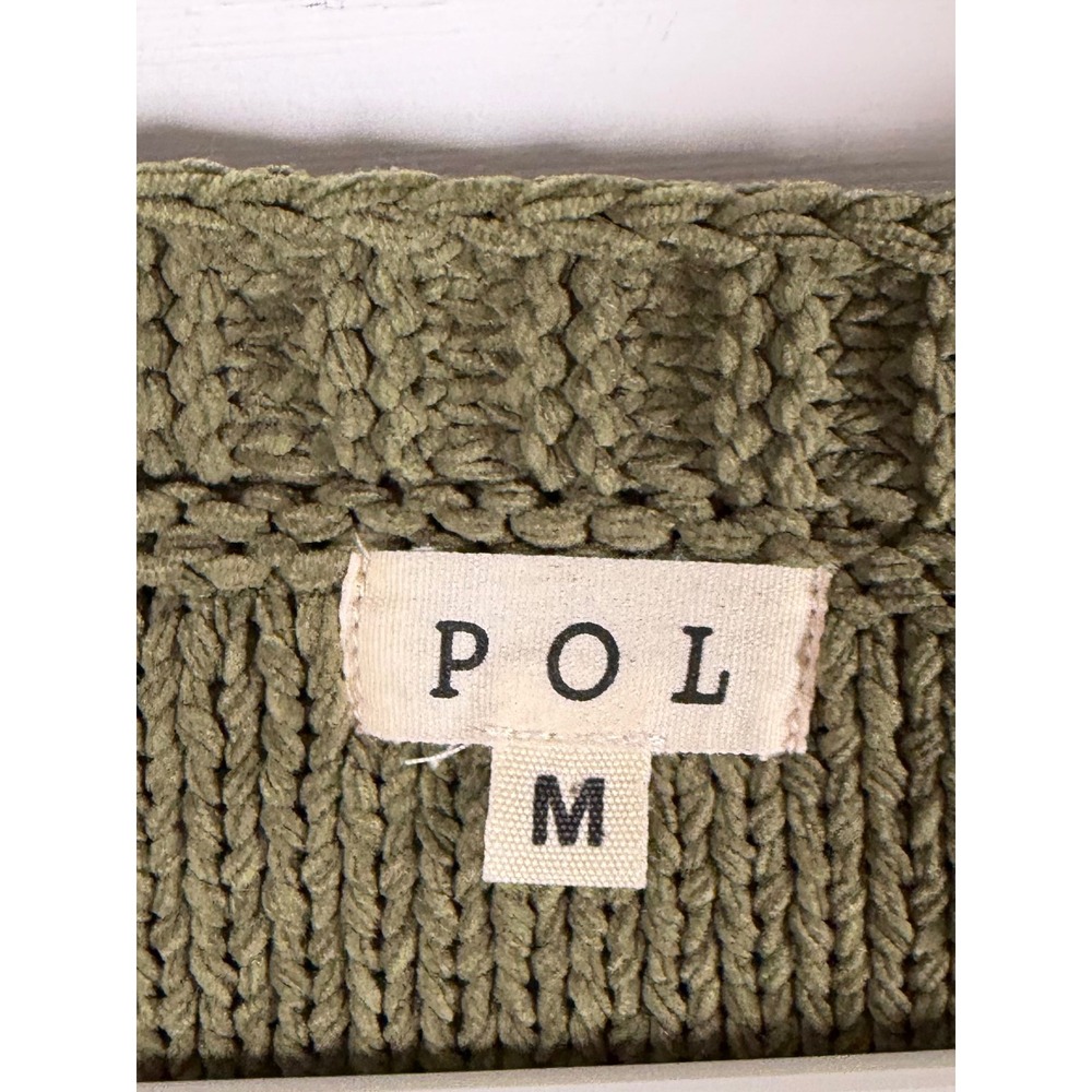 POL Cardigan Sweater Sunflower Crochet Patchwork Sz M Oversized Boho Tie Front - Picture 4 of 12